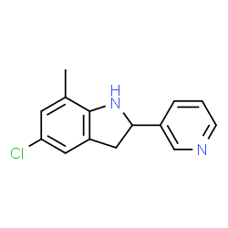 1H-Indole,5-chloro-2,3-dihydro-7-methyl-2-(3-pyridinyl)-(9CI)结构式