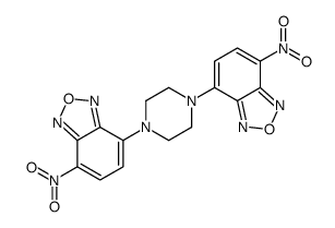 4-nitro-7-[4-(4-nitro-2,1,3-benzoxadiazol-7-yl)piperazin-1-yl]-2,1,3-benzoxadiazole结构式