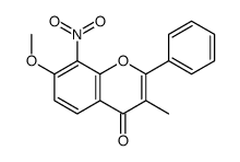 7-methoxy-3-methyl-8-nitro-2-phenylchromen-4-one Structure