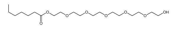 2-[2-[2-[2-[2-(2-hydroxyethoxy)ethoxy]ethoxy]ethoxy]ethoxy]ethyl heptanoate Structure