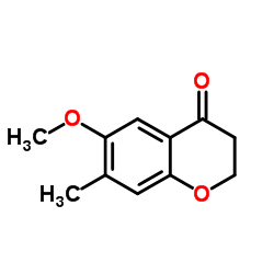 6-Methoxy-7-methyl-2,3-dihydro-4H-chromen-4-one结构式