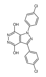 1,3-bis-(4-chloro-phenyl)-5,6-dihydro-1H-pyrazolo[3,4-d]pyridazine-4,7-dione Structure