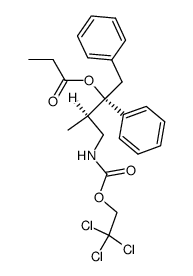 ((2RS,3SR)-2-methyl-3,4-diphenyl-3-propionyloxy-butyl)-carbamic acid 2,2,2-trichloro-ethyl ester结构式