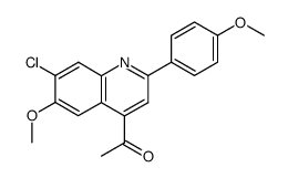 1-[7-chloro-6-methoxy-2-(4-methoxy-phenyl)-quinolin-4-yl]-ethanone结构式