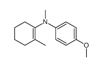 N-(4-methoxyphenyl)-N,2-dimethylcyclohex-1-en-1-amine结构式