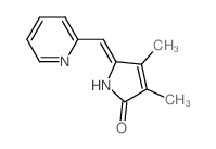 2H-Pyrrol-2-one,1,5-dihydro-3,4-dimethyl-5-(2-pyridinylmethylene)-, (Z)- (9CI)结构式