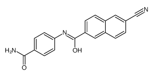 N-(4-carbamoylphenyl)-6-cyanonaphthalene-2-carboxamide Structure