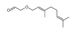 (E)-geranyl oxyacetaldehyde structure