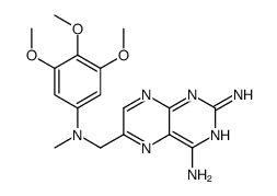 6-[(3,4,5-trimethoxy-N-methylanilino)methyl]pteridine-2,4-diamine结构式