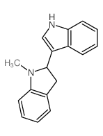 3-(1-methyl-2,3-dihydroindol-2-yl)-1H-indole结构式