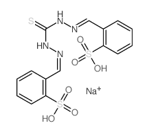 Benzenesulfonic acid,o-formyl-, thiocarbohydrazone, disodium salt (8CI)结构式