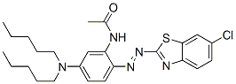 2'-(6-Chlorobenzothiazol-2-ylazo)-5'-(dipentylamino)acetanilide structure