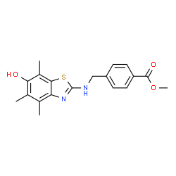 Benzoic acid,4-[[(6-hydroxy-4,5,7-trimethyl-2-benzothiazolyl)amino]methyl]-,methyl ester结构式