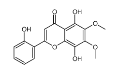 4H-1-Benzopyran-4-one, 5,8-dihydroxy-2-(2-hydroxyphenyl)-6,7-dimethoxy-结构式