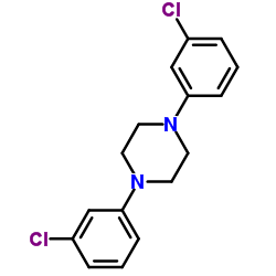 1,4-Bis(3-chlorophenyl)piperazine Structure