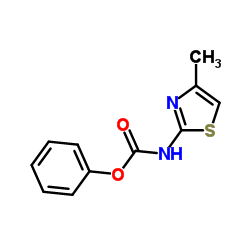 Carbamic acid, N-(4-Methyl-2-thiazolyl)-, phenyl ester结构式