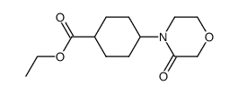 ethyl 4-(3-oxomorpholinyl)cyclohexanecarboxylate结构式