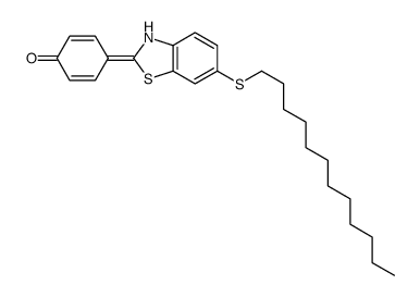 4-(6-dodecylsulfanyl-3H-1,3-benzothiazol-2-ylidene)cyclohexa-2,5-dien-1-one Structure