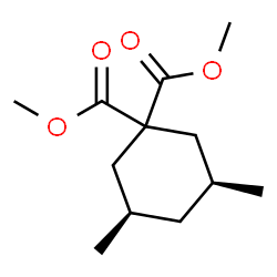 1,1-Cyclohexanedicarboxylicacid,3,5-dimethyl-,dimethylester,(3R,5S)-rel-(9CI) Structure