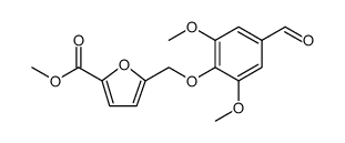 2-Furancarboxylic acid, 5-[(4-formyl-2,6-dimethoxyphenoxy)methyl]-, methyl ester结构式