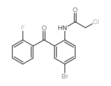 2-氯乙酰氨基-2-氟-5-溴苯甲酮结构式