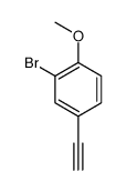 2-Bromo-4-ethynyl-1-methoxybenzene结构式