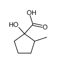 1-hydroxy-2-methyl-cyclopentanecarboxylic acid Structure