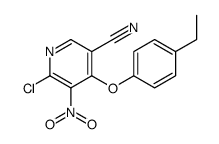 6-chloro-4-(4-ethylphenoxy)-5-nitropyridine-3-carbonitrile Structure