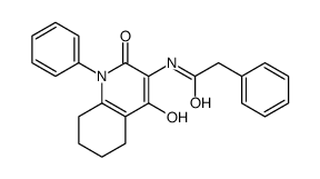 Benzeneacetamide,N-(1,2,5,6,7,8-hexahydro-4-hydroxy-2-oxo-1-phenyl-3-quinolinyl)-结构式