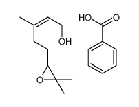 benzoic acid,5-(3,3-dimethyloxiran-2-yl)-3-methylpent-2-en-1-ol结构式