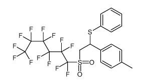 1-methyl-4-[1-phenylsulfanyl-2-(1,1,2,2,3,3,4,4,5,5,6,6,6-tridecafluorohexylsulfonyl)ethyl]benzene Structure