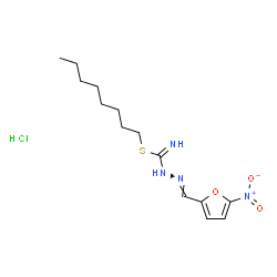 2-Furaldehyde, 5-nitro-, 3-octyl-3-thioisosemicarbazone, monohydrochloride picture