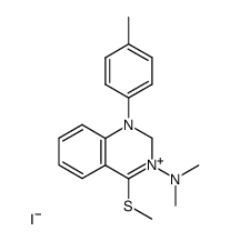 3-Dimethylamino-4-methylsulfanyl-1-p-tolyl-1,2-dihydro-quinazolin-3-ium; iodide结构式