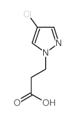 3-(4-氯-1H-吡唑-1-基)丙酸结构式