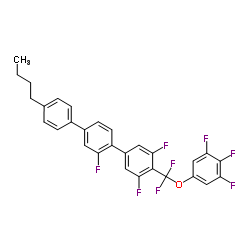 4''-Butyl-4-[difluoro(3,4,5-trifluorophenoxy)methyl]-2',3,5-trifluoro-1,1':4',1''-terphenyl structure