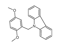 9-[(2,5-dimethoxyphenyl)methyl]carbazole结构式