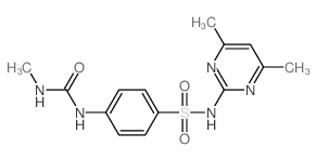 3-[4-[(4,6-dimethylpyrimidin-2-yl)sulfamoyl]phenyl]-1-methyl-urea结构式