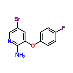 5-Bromo-3-(4-fluorophenoxy)-2-pyridinamine Structure