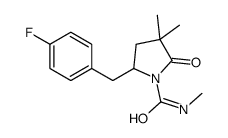 5-[(4-fluorophenyl)methyl]-N,3,3-trimethyl-2-oxopyrrolidine-1-carboxamide Structure