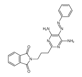 4,6-diamino-5-(phenylazo)-2-(3-(N-phthalimido)propyl)pyrimidine结构式