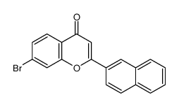 7-bromo-2-naphthalen-2-ylchromen-4-one结构式