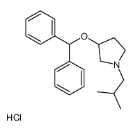 3-benzhydryloxy-1-(2-methylpropyl)pyrrolidine,hydrochloride结构式