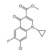 3-Quinolinecarboxylic acid, 7-chloro-1-cyclopropyl-6-fluoro-1,4-dihydro-4-oxo-, Methyl ester Structure