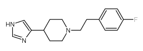 1[2-(4-FLUOROPHENYL)ETHYL]-4-(IMIDAZOL-4-YL)PIPERIDINE结构式