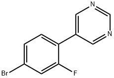 5-(4-Bromo-2-fluorophenyl)pyrimidine Structure