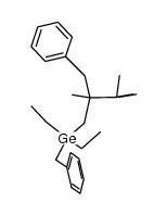 2,3-dimethyl-3-benzyl-4-diethylbenzylgermyl-1-butene结构式