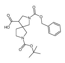 2-((benzyloxy)carbonyl)-7-(tert-butoxycarbonyl)-2,7-diazaspiro[4.4]nonane-4-carboxylic acid结构式