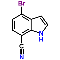 4-溴-7-氰基-1H-吲哚结构式