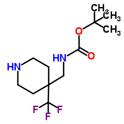 4-Trifluoromethyl-4-Boc-aminomethylpiperidine structure