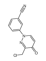 3-[3-(chloromethyl)-4-oxopyridazin-1(4H)-yl]benzonitrile Structure